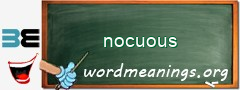 WordMeaning blackboard for nocuous